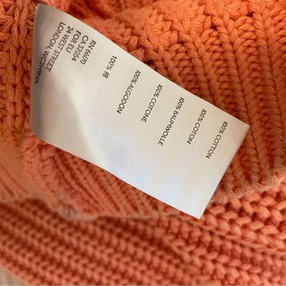 Anthropologie Maeve Mackenzie Cotton 3/4 Sleeve Pink Peach Sweater Size XS - Picture 7 of 8
